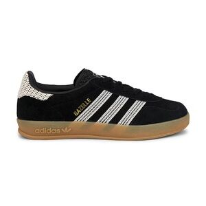 NEW Adidas Gazelle Indoor Core Black Wonder White Sneakers Womens